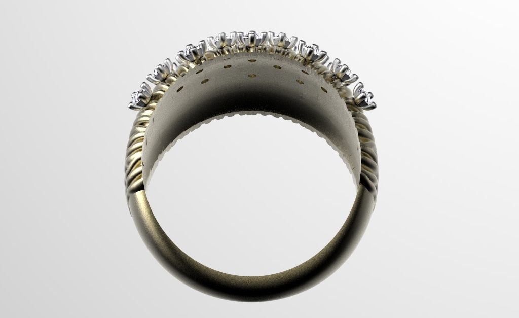 ring gold 3D print model_12
