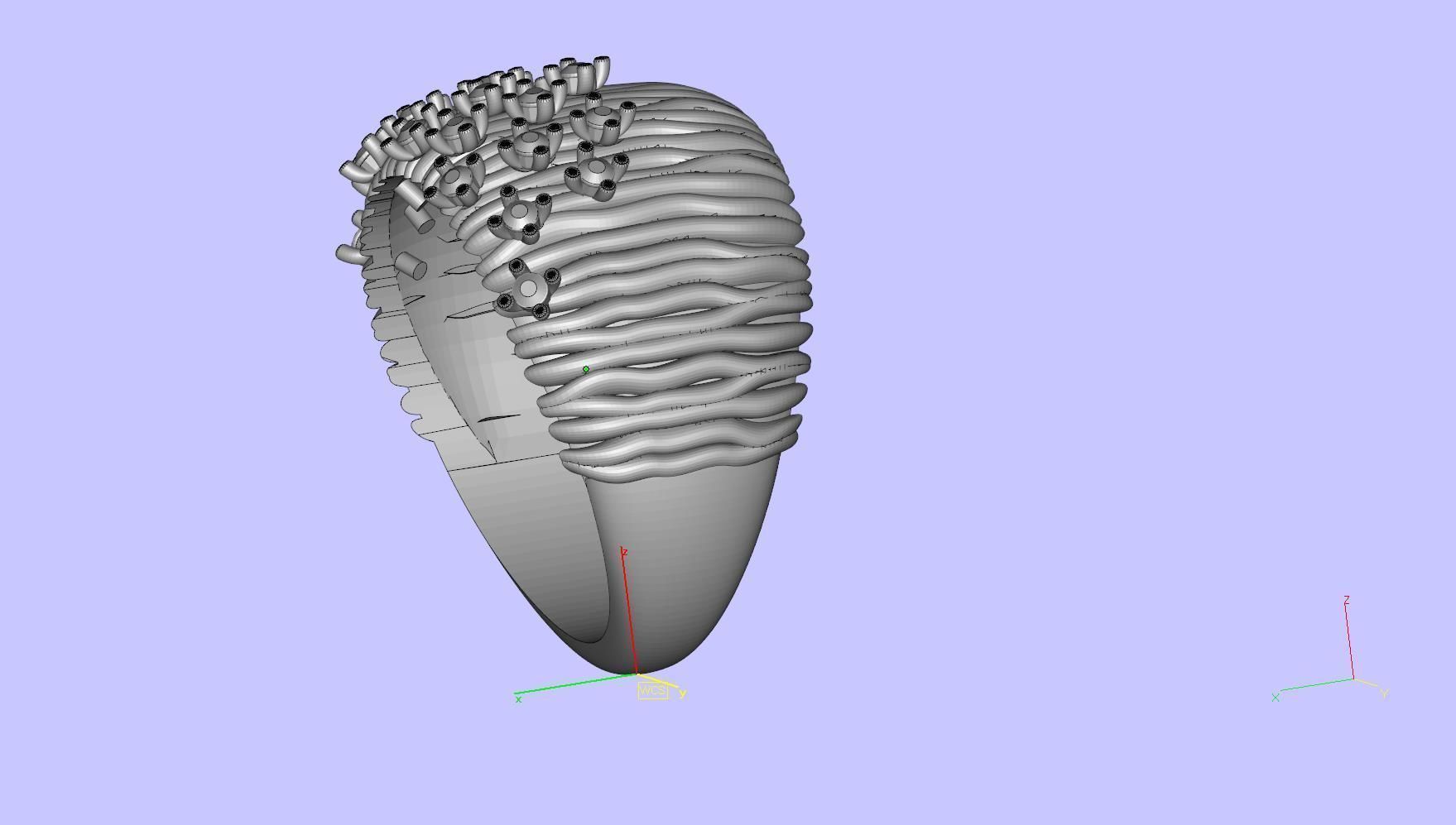 ring gold 3D print model_7