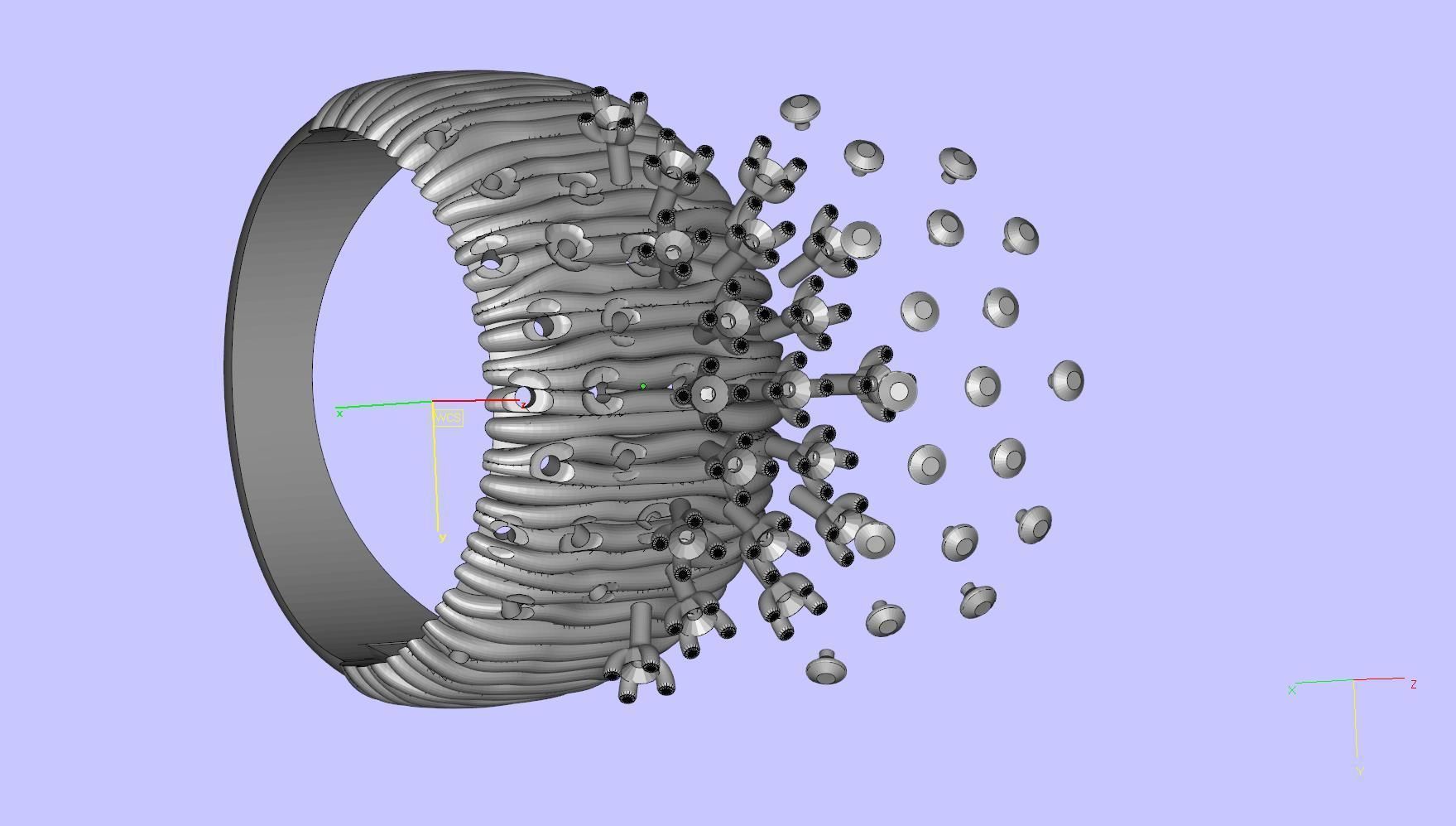 ring gold 3D print model_11