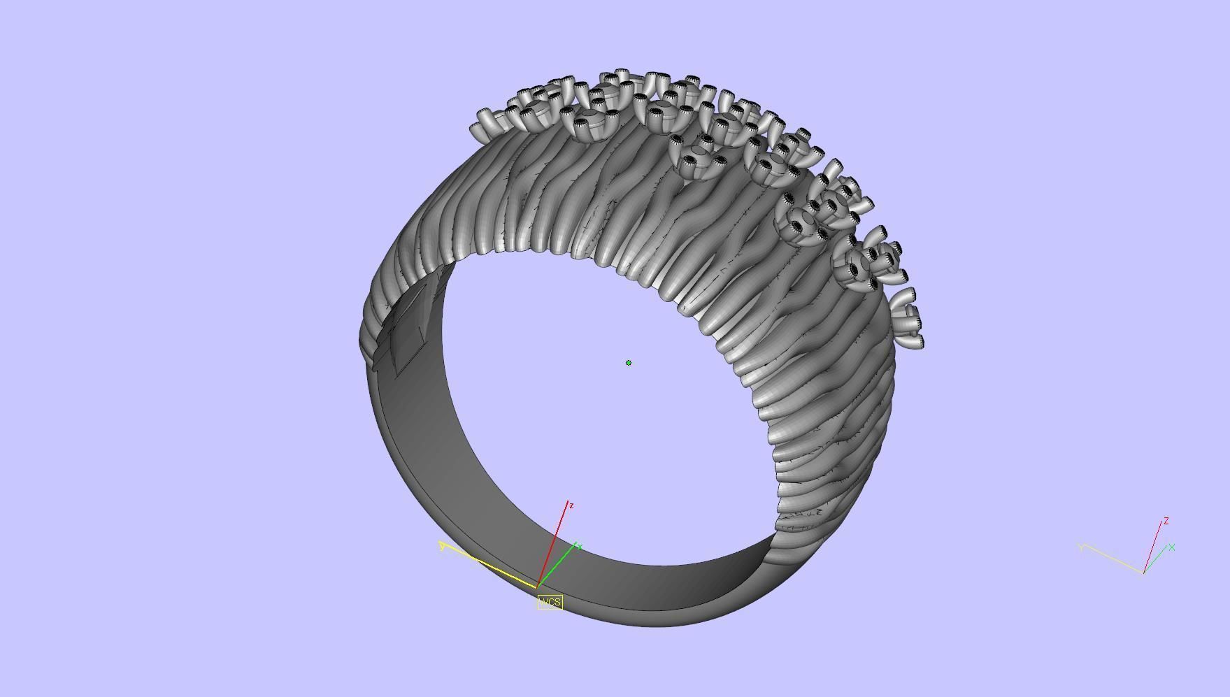 ring gold 3D print model_5