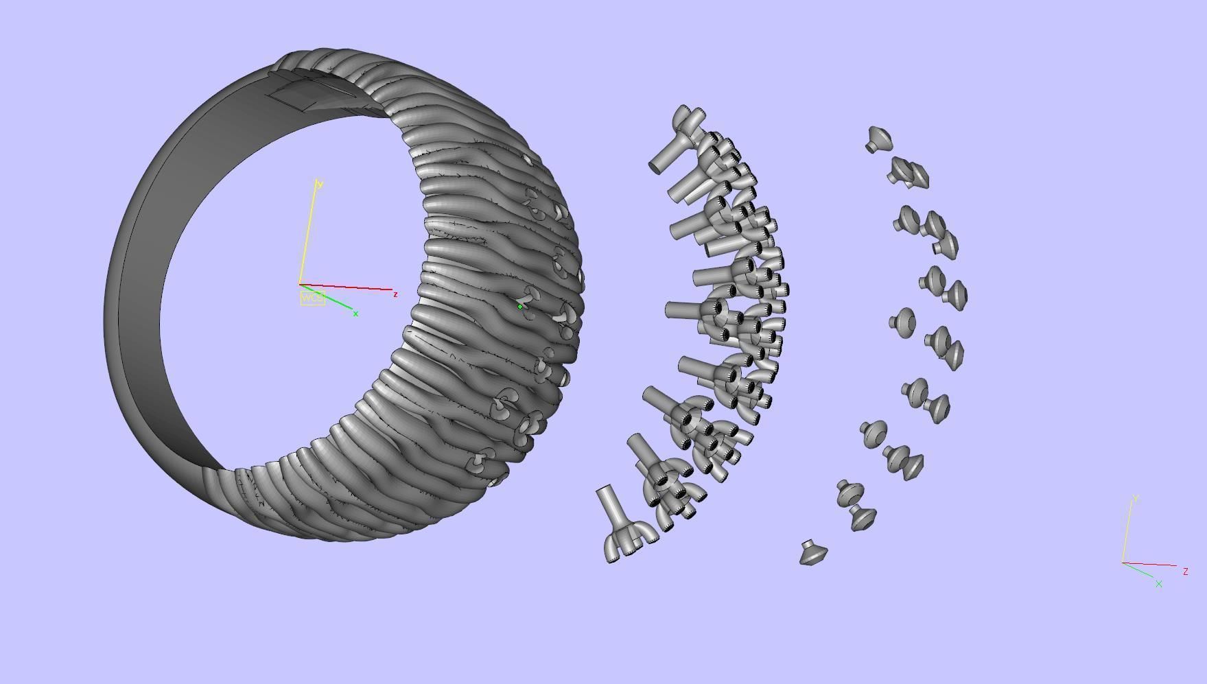 ring gold 3D print model_9