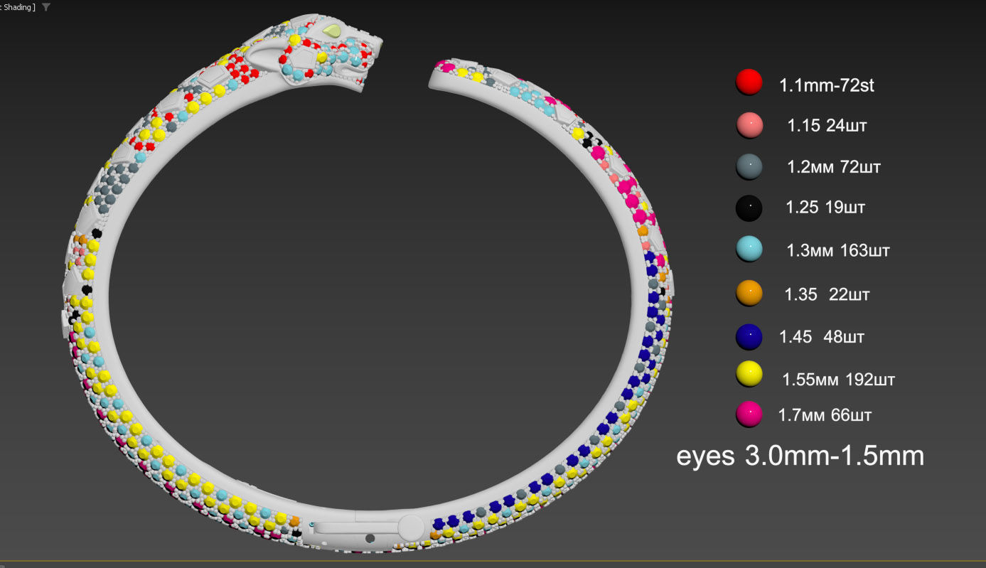 BRACELET PANTHER 3D print model_2