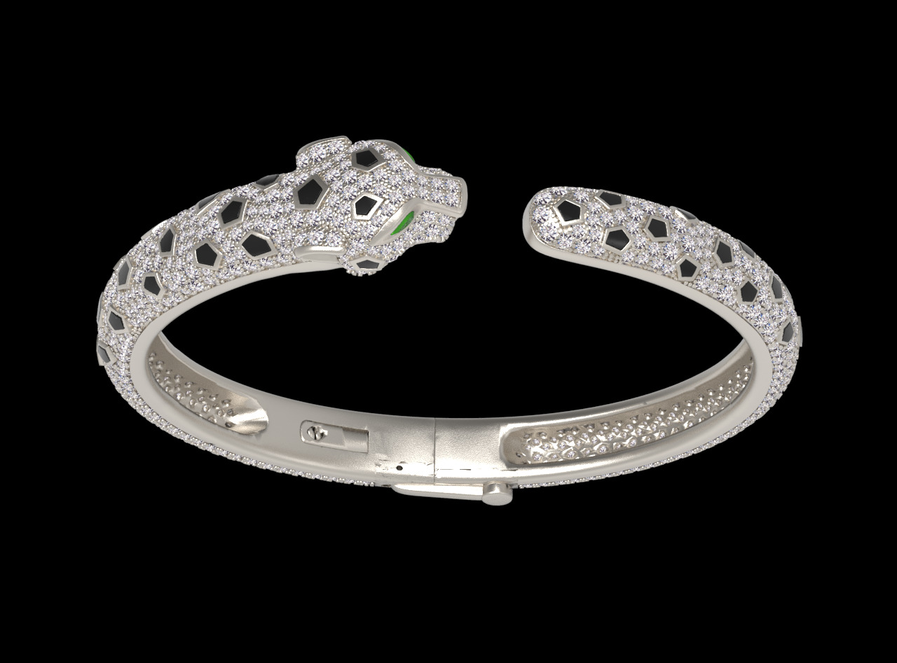 BRACELET PANTHER 3D print model_4