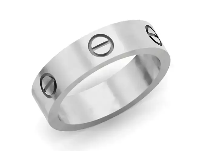 Love  Golden wedding ring band 1238