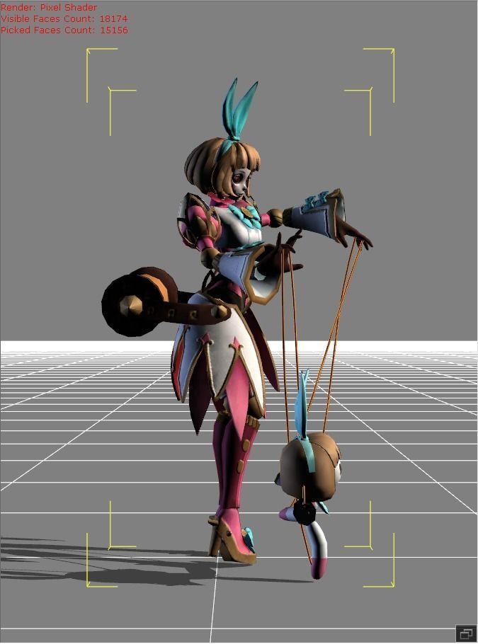 ANGELA Bunnylove Low-poly 3D model_2