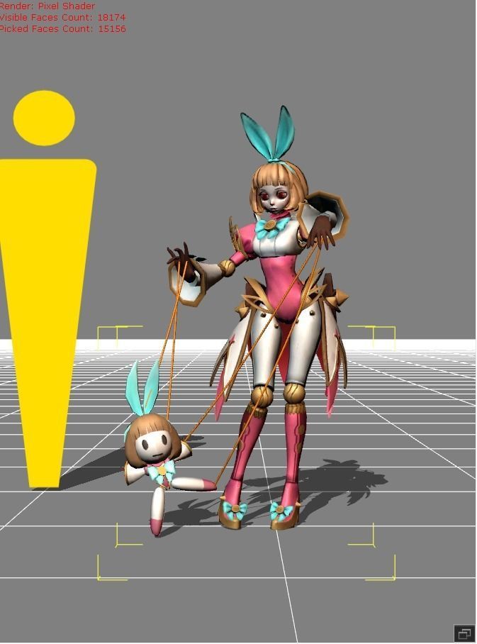 ANGELA Bunnylove Low-poly 3D model_1