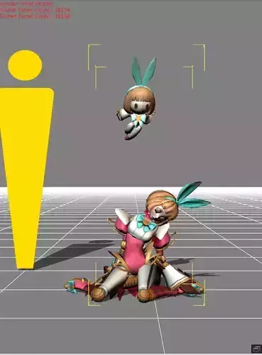 ANGELA Bunnylove Low-poly 3D model