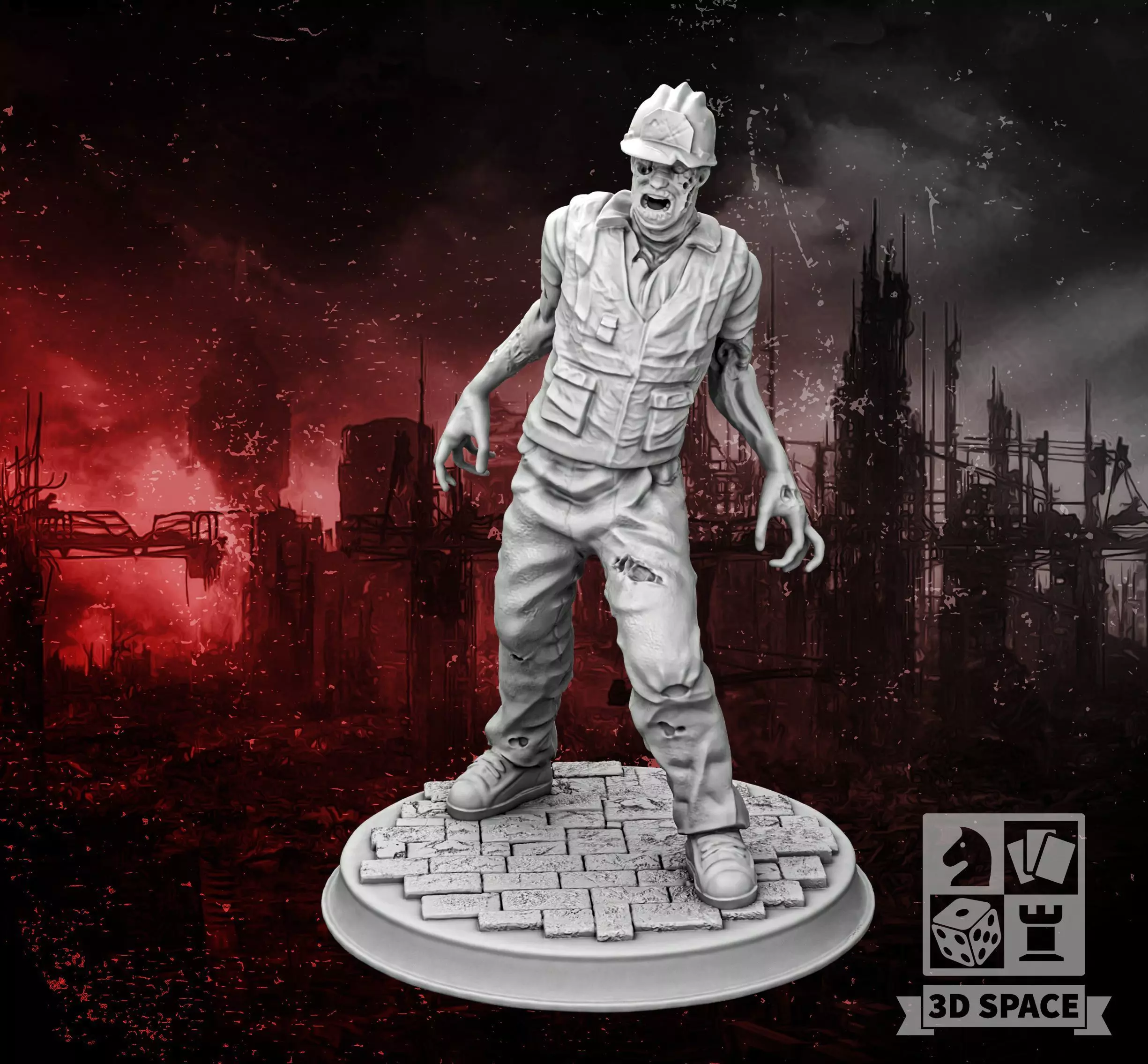 Zombie a road builder 3D print model_0