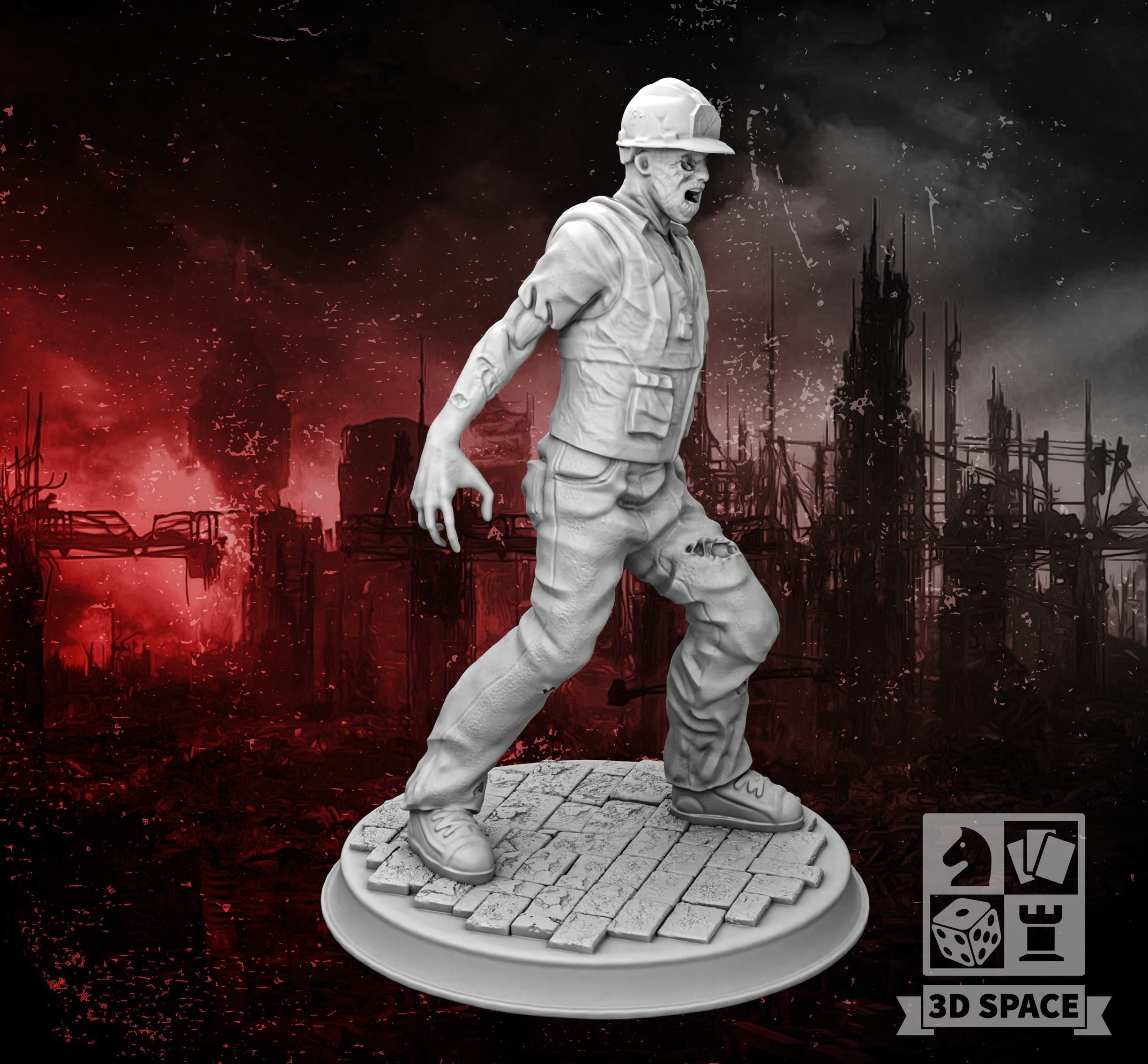 Zombie a road builder 3D print model_2