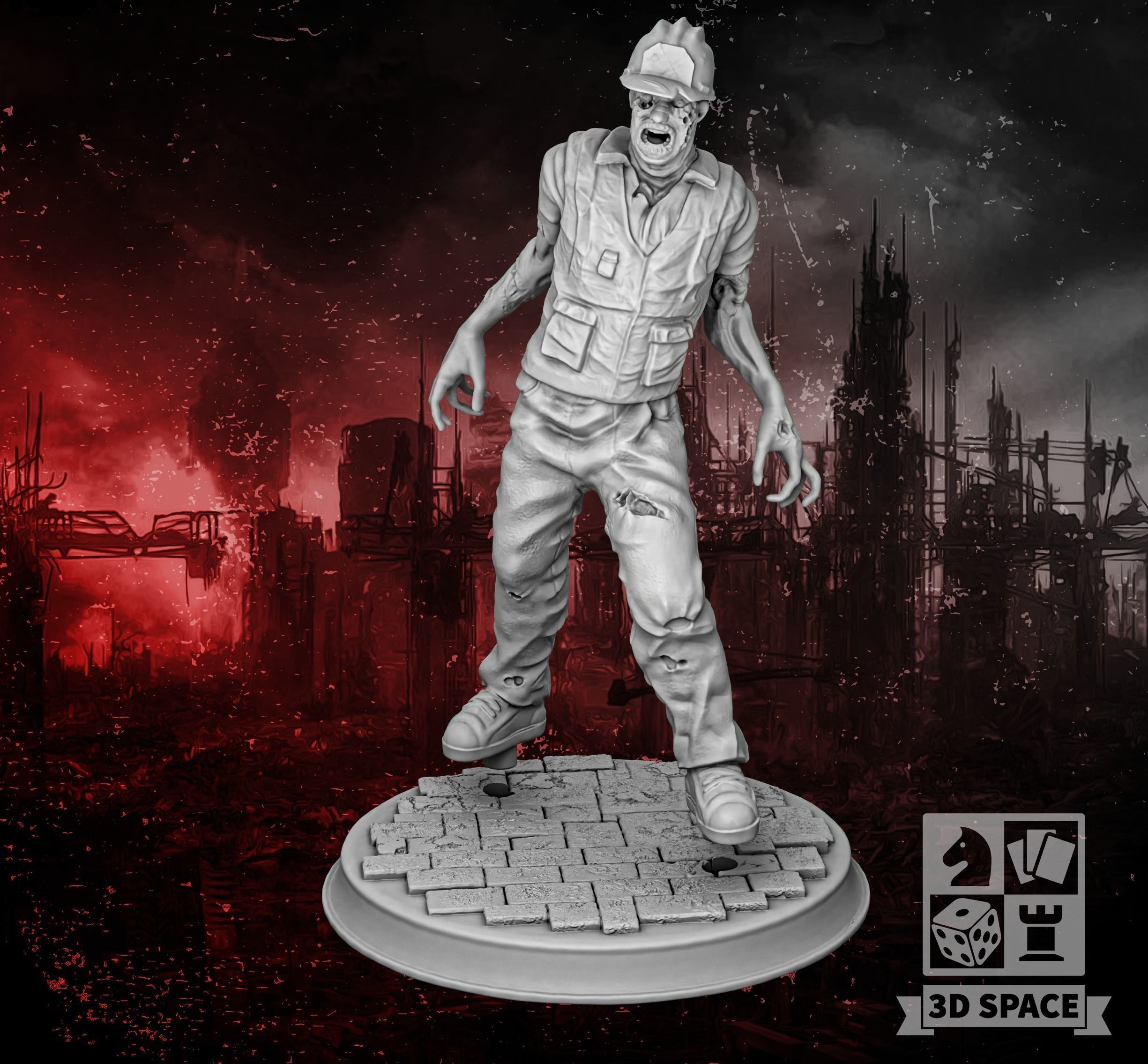 Zombie a road builder 3D print model_3