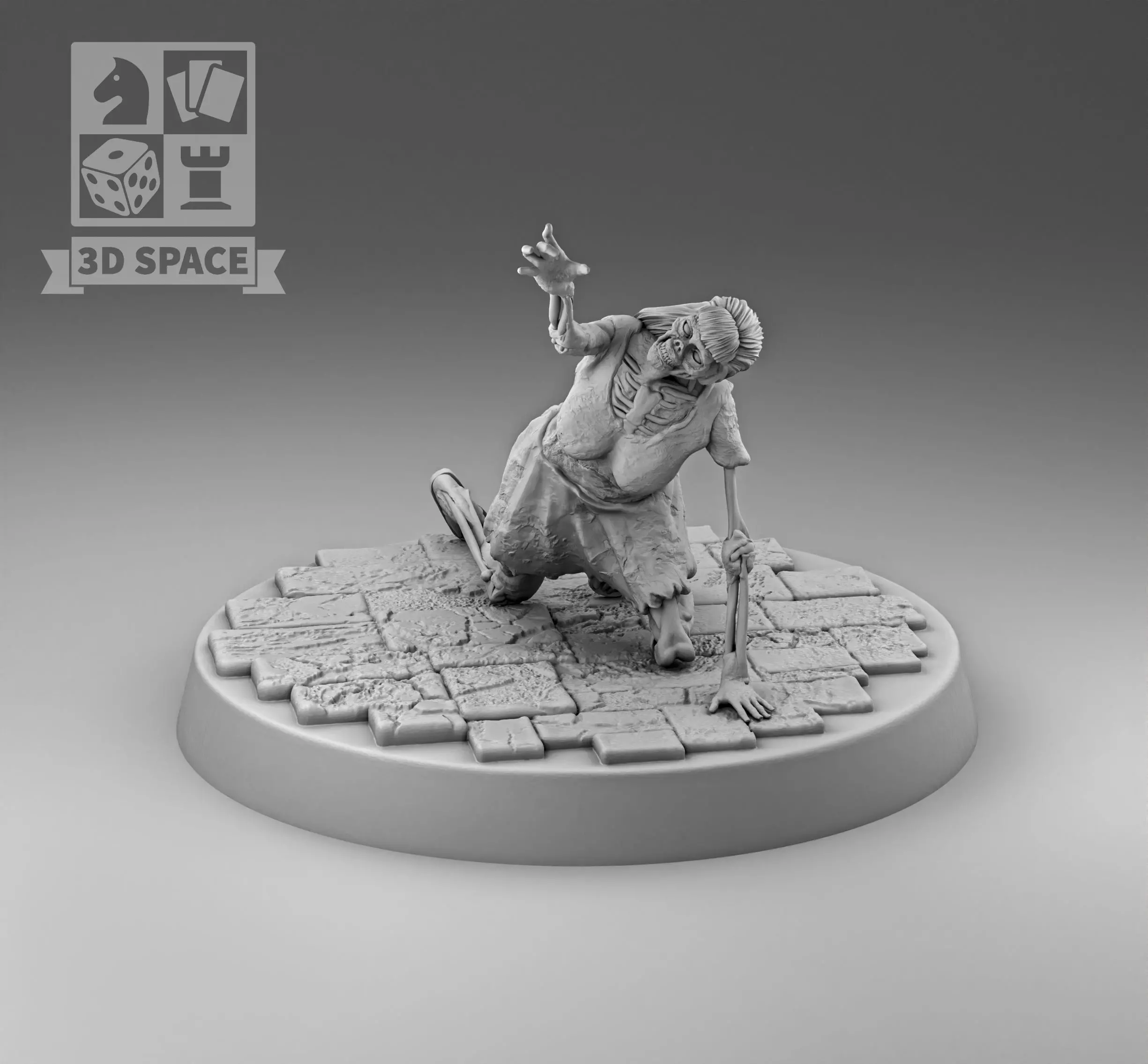 Apocalypse Zombie Girl 3D print model_0