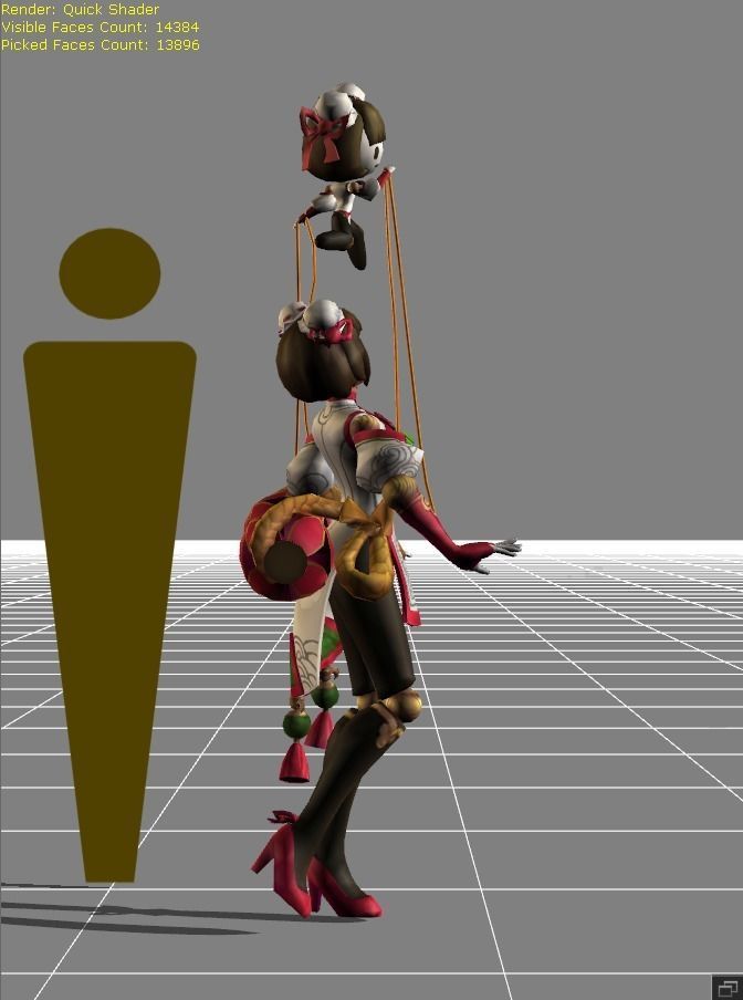 ANGELA Shanghai Maiden Low-poly 3D model_1