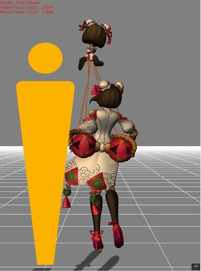 ANGELA Shanghai Maiden Low-poly 3D model_3