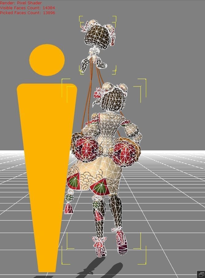 ANGELA Shanghai Maiden Low-poly 3D model_7