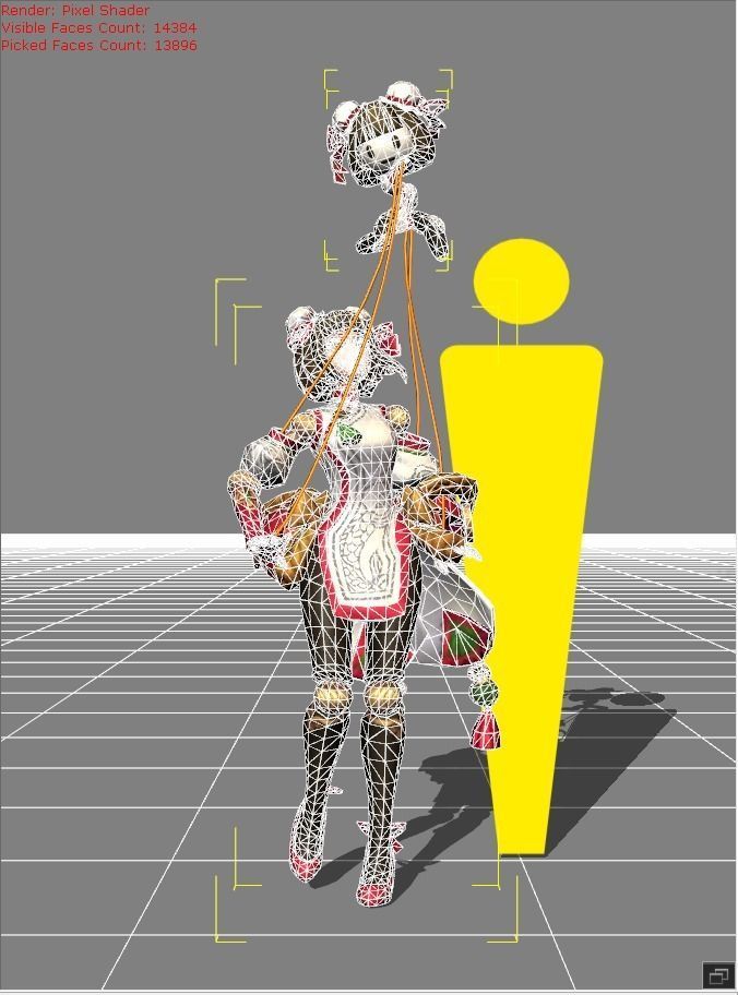 ANGELA Shanghai Maiden Low-poly 3D model_4