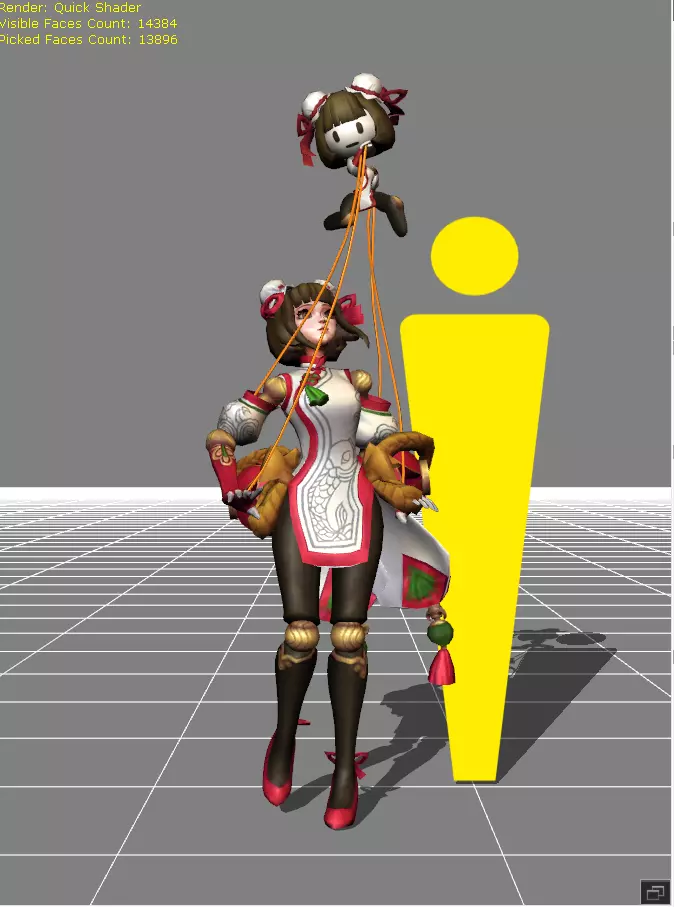 ANGELA Shanghai Maiden Low-poly 3D model_0