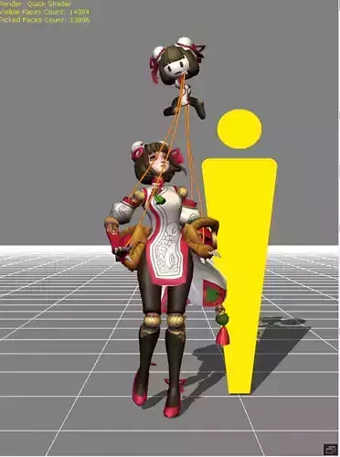 ANGELA Shanghai Maiden Low-poly 3D model