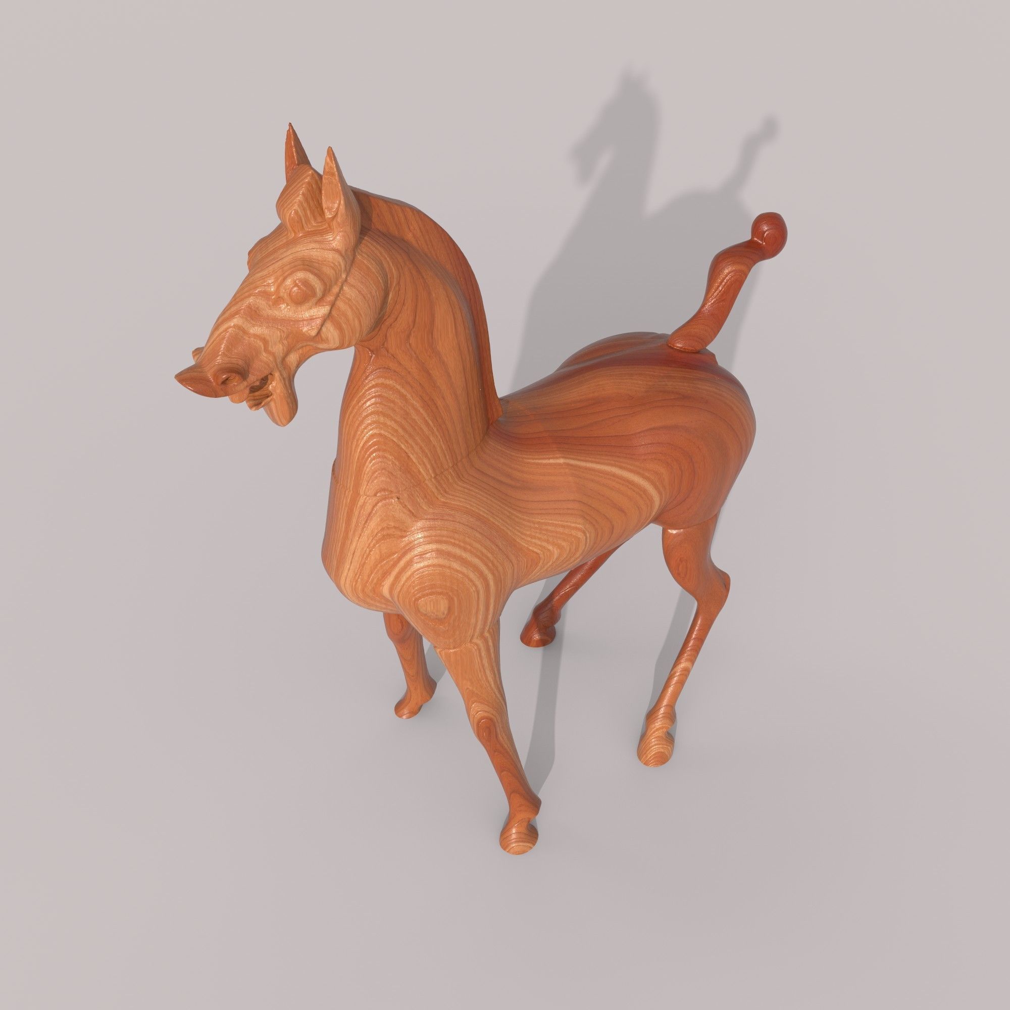 Wooden Horse 3D model_1