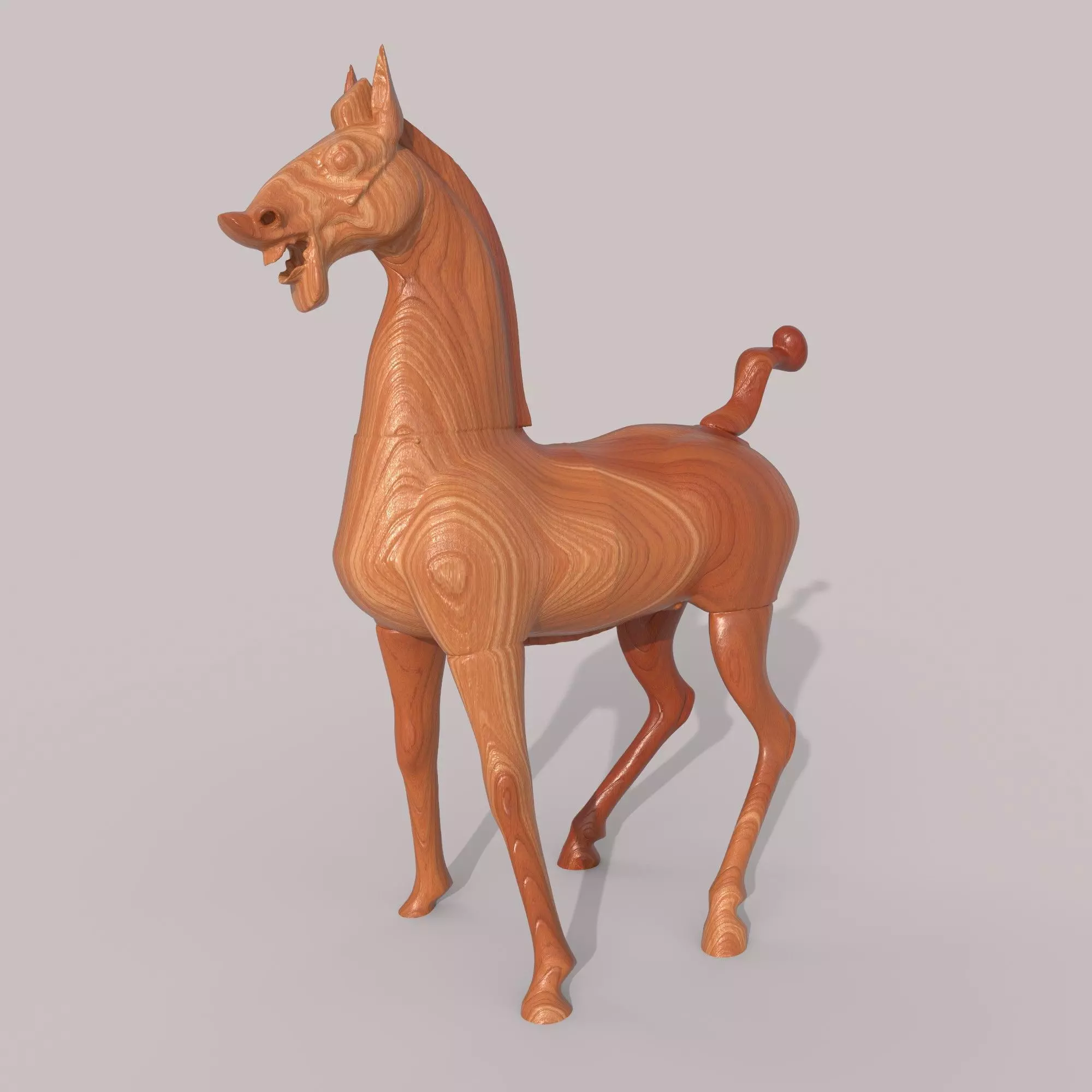 Wooden Horse 3D model_0