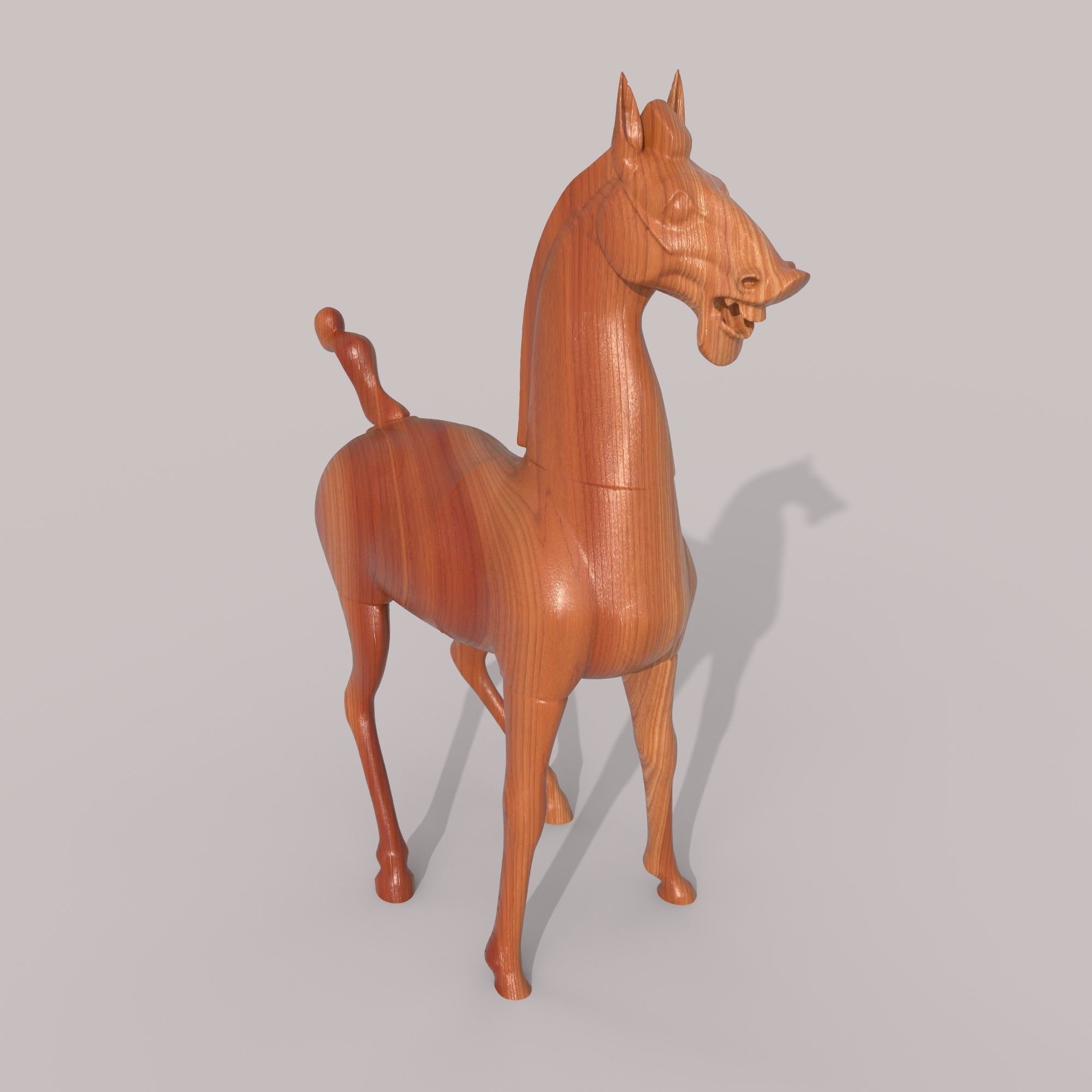Wooden Horse 3D model_4