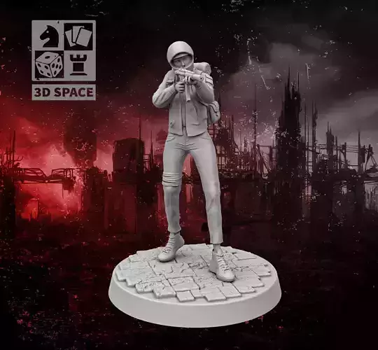 Apocalypse Survivor girl 2 3D print model