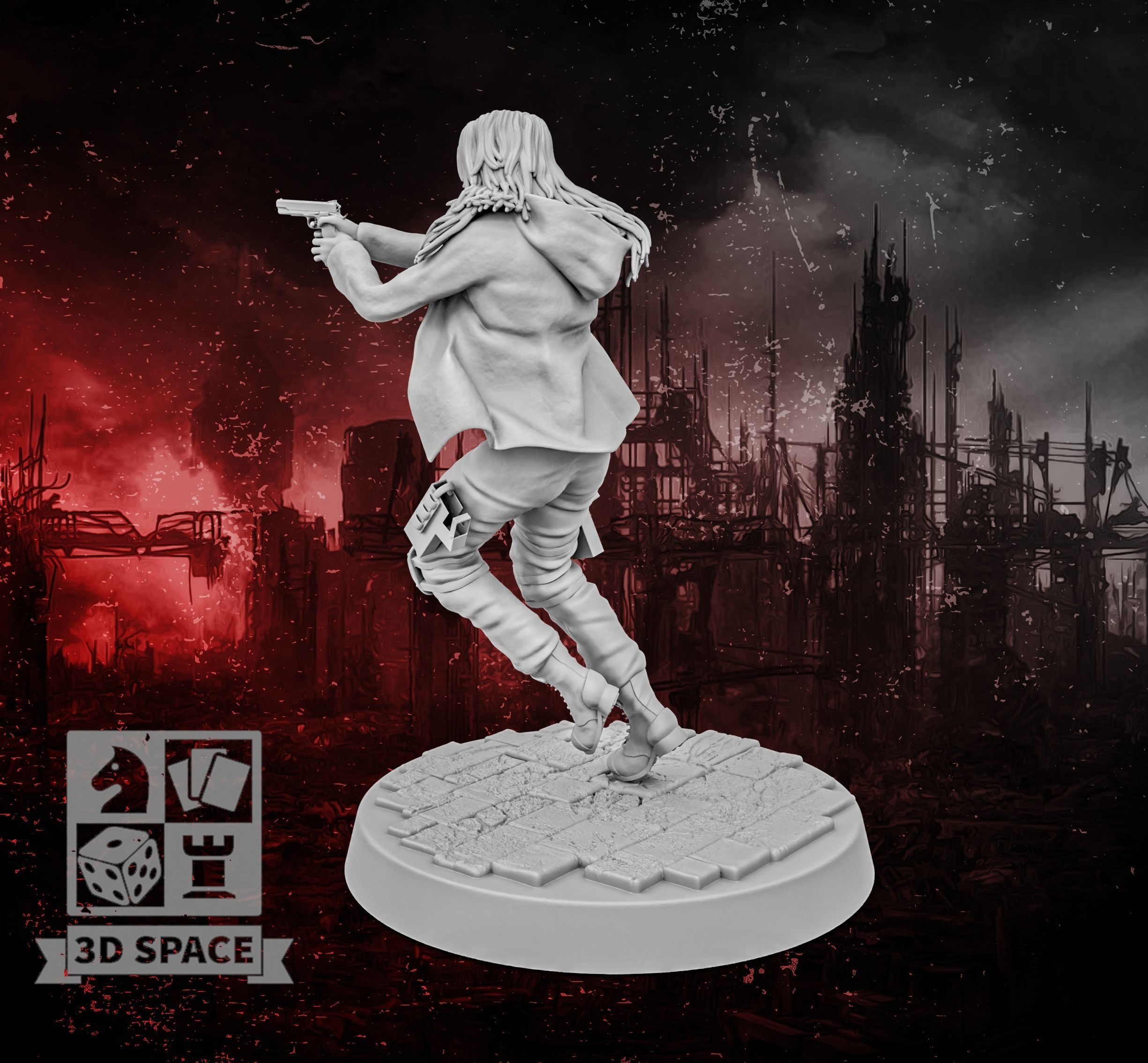 Apocalypse Survivor girl 3D print model_2