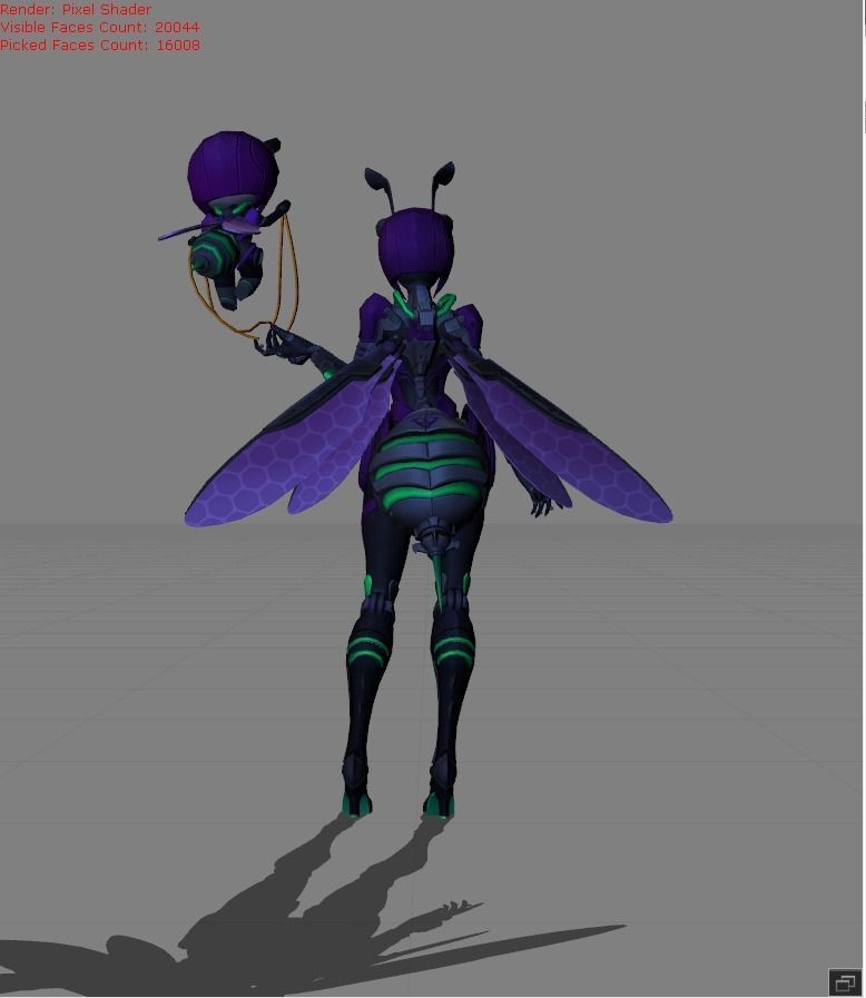 ANGELA VENOM Vespid Low-poly 3D model_3