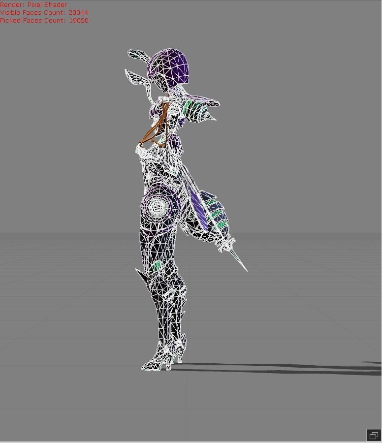 ANGELA VENOM Vespid Low-poly 3D model_6