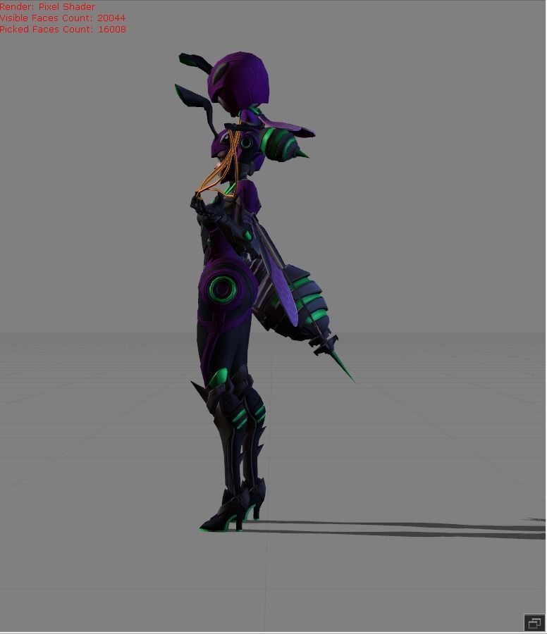 ANGELA VENOM Vespid Low-poly 3D model_2