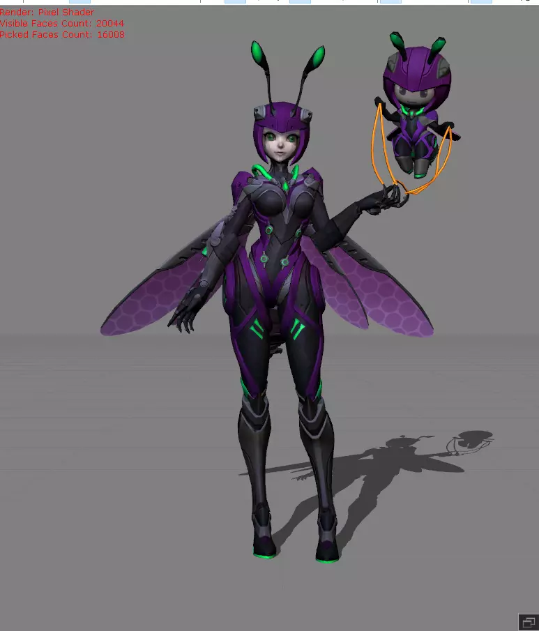 ANGELA VENOM Vespid Low-poly 3D model_0
