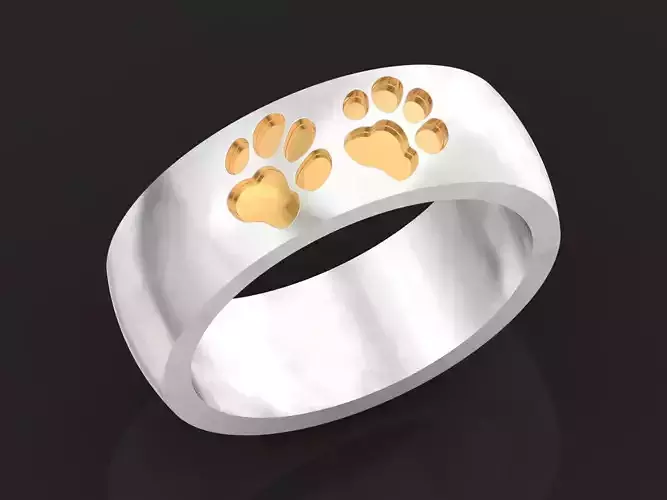dog and cat  paw ring 1241