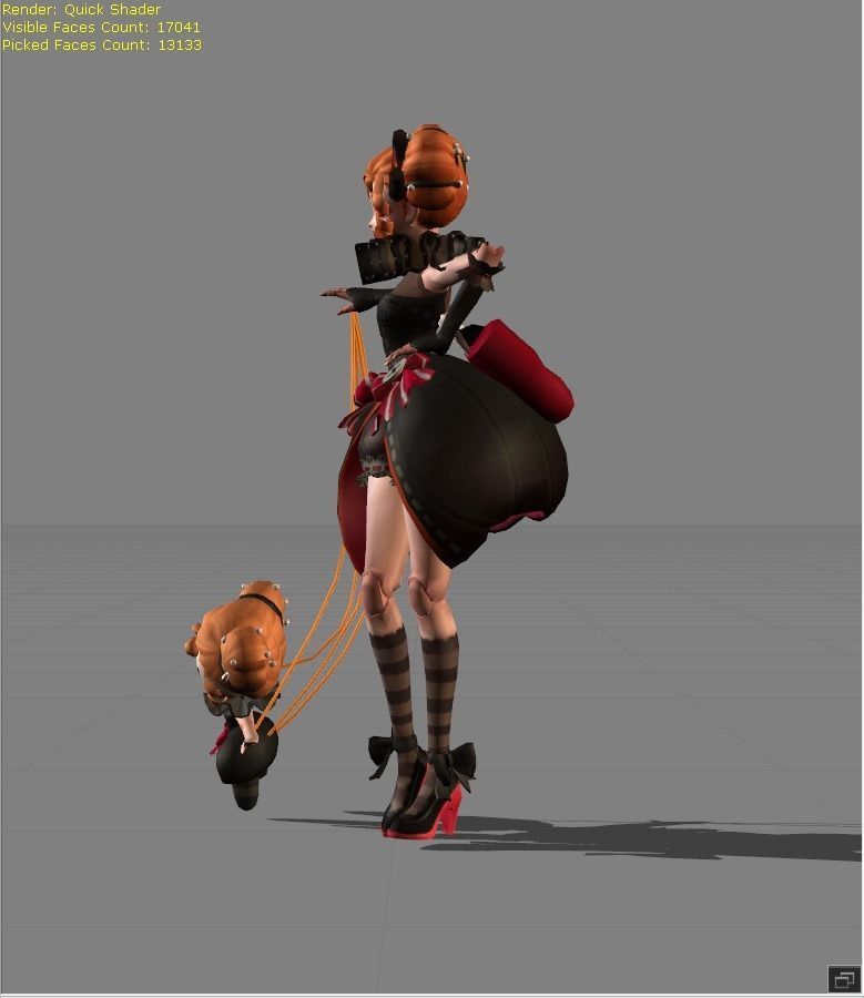 ANGELA Scream Doll Low-poly 3D model_2