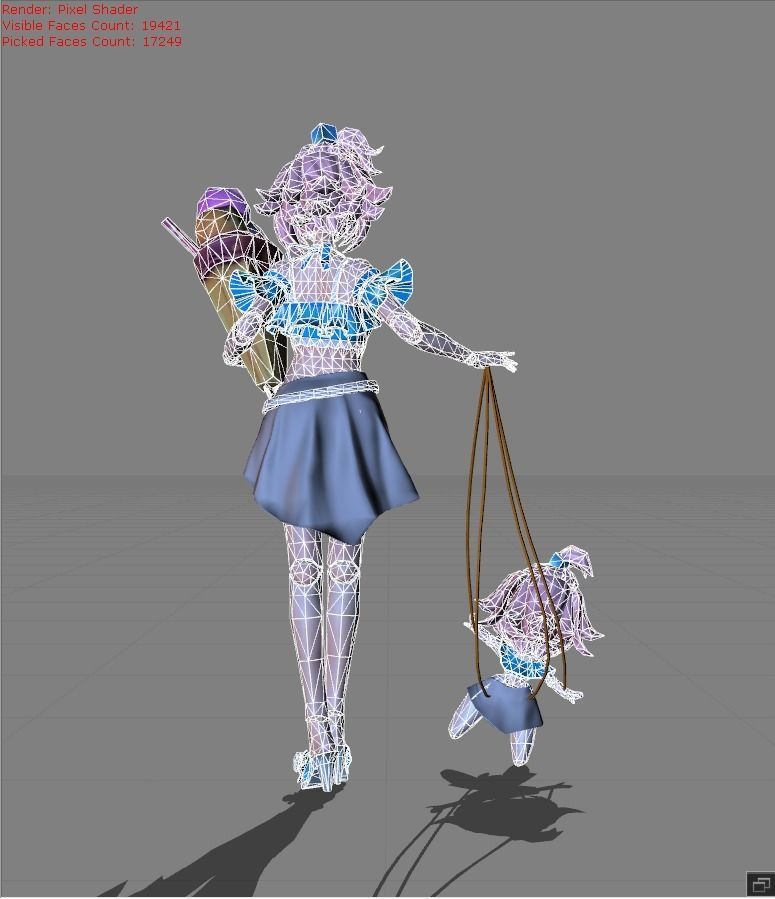 ANGELA Summer Vibes Low-poly 3D model_7