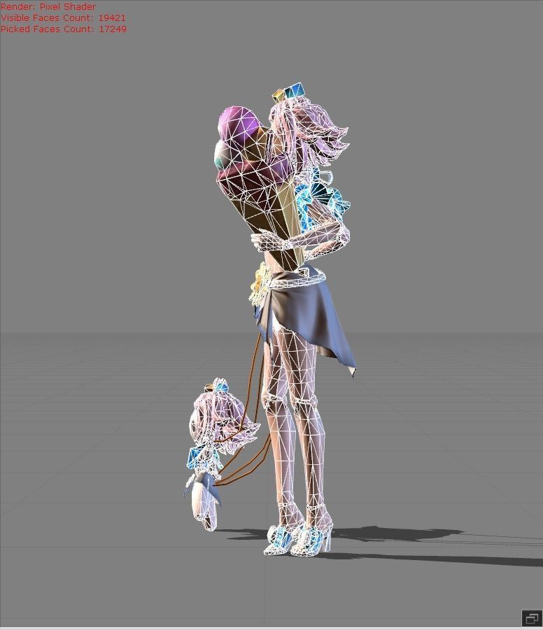 ANGELA Summer Vibes Low-poly 3D model_6