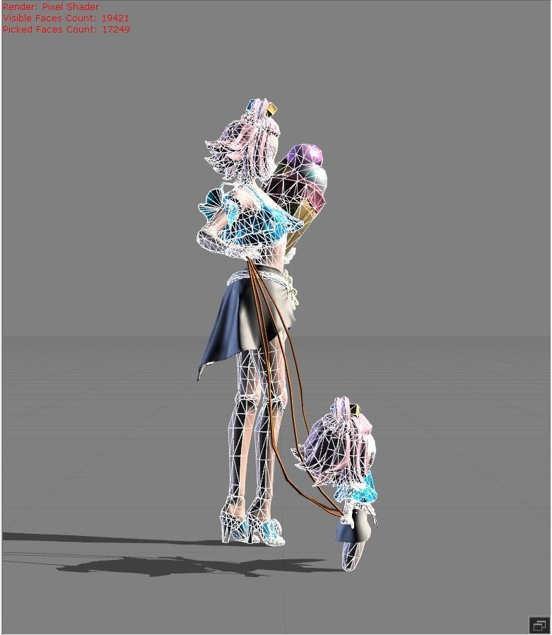 ANGELA Summer Vibes Low-poly 3D model_5