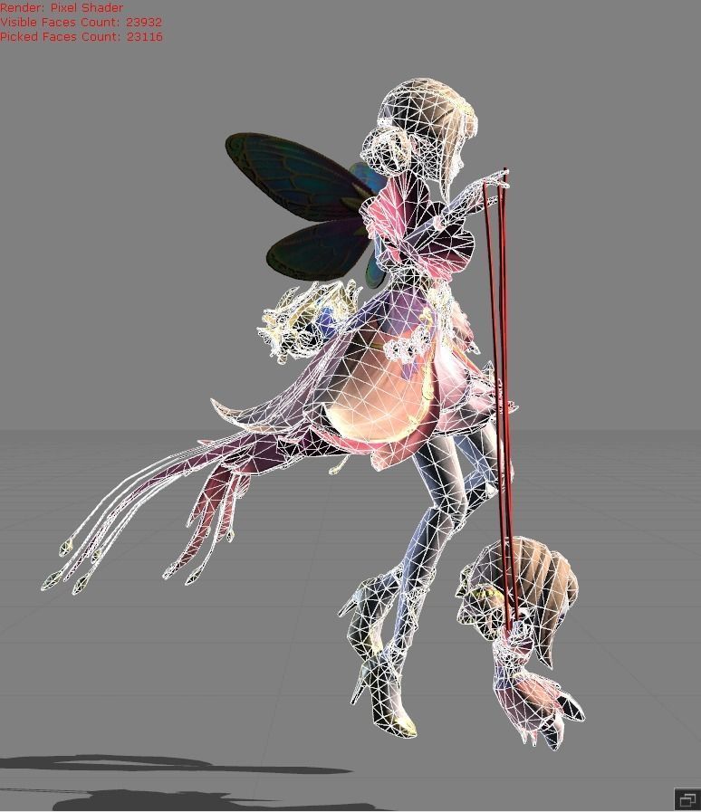 ANGELA Floral Elf Low-poly 3D model_5