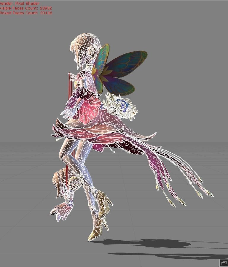 ANGELA Floral Elf Low-poly 3D model_6