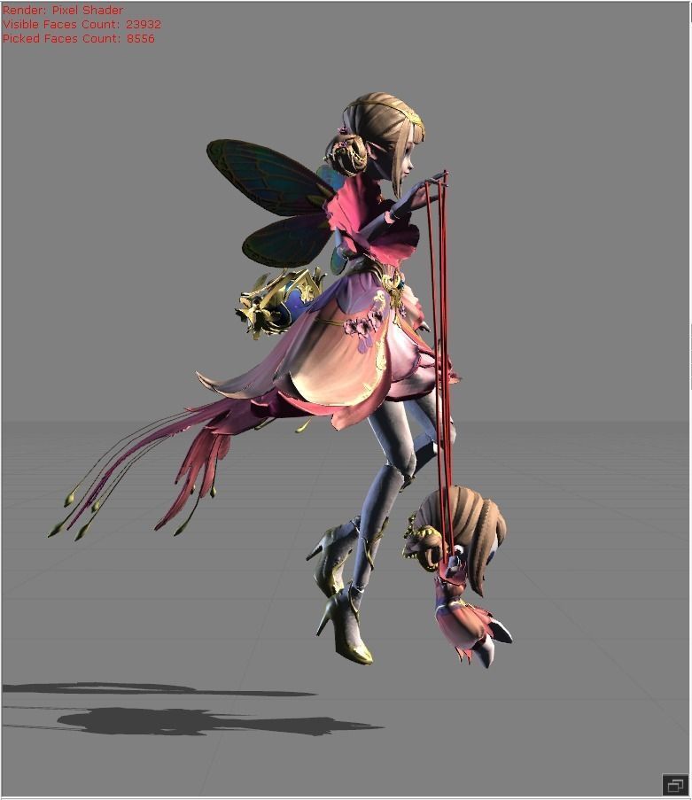 ANGELA Floral Elf Low-poly 3D model_1