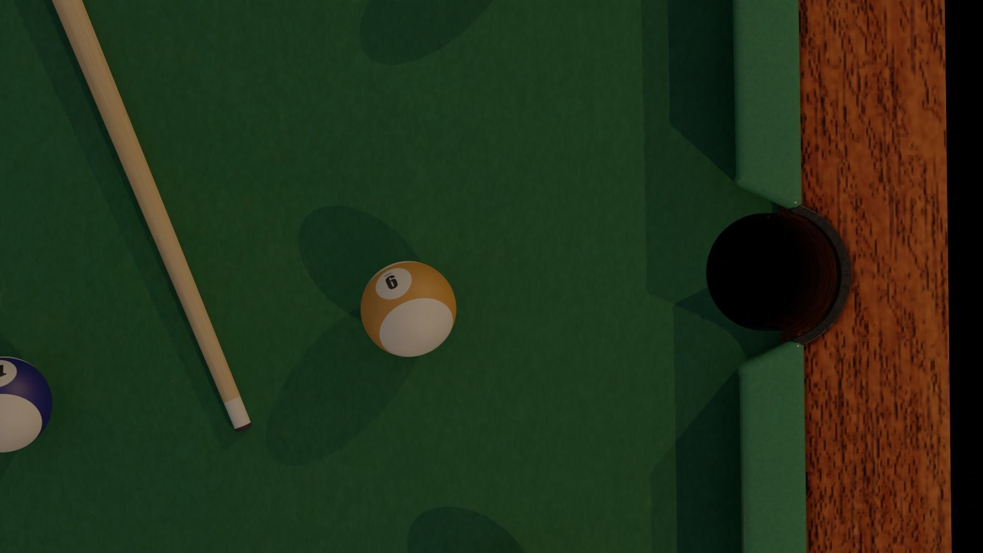 Pool Table Low-poly 3D model_6