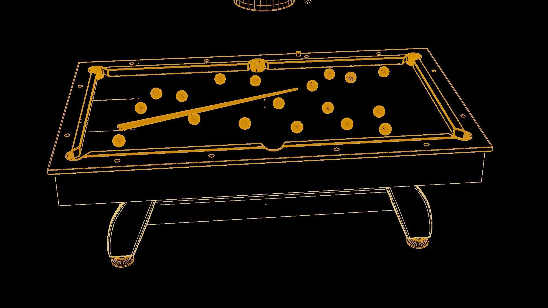 Pool Table Low-poly 3D model_10