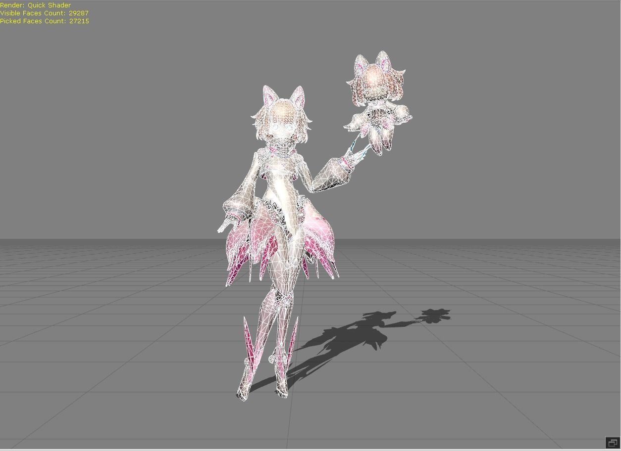 ANGELA Cyber Cherubin Low-poly 3D model_1
