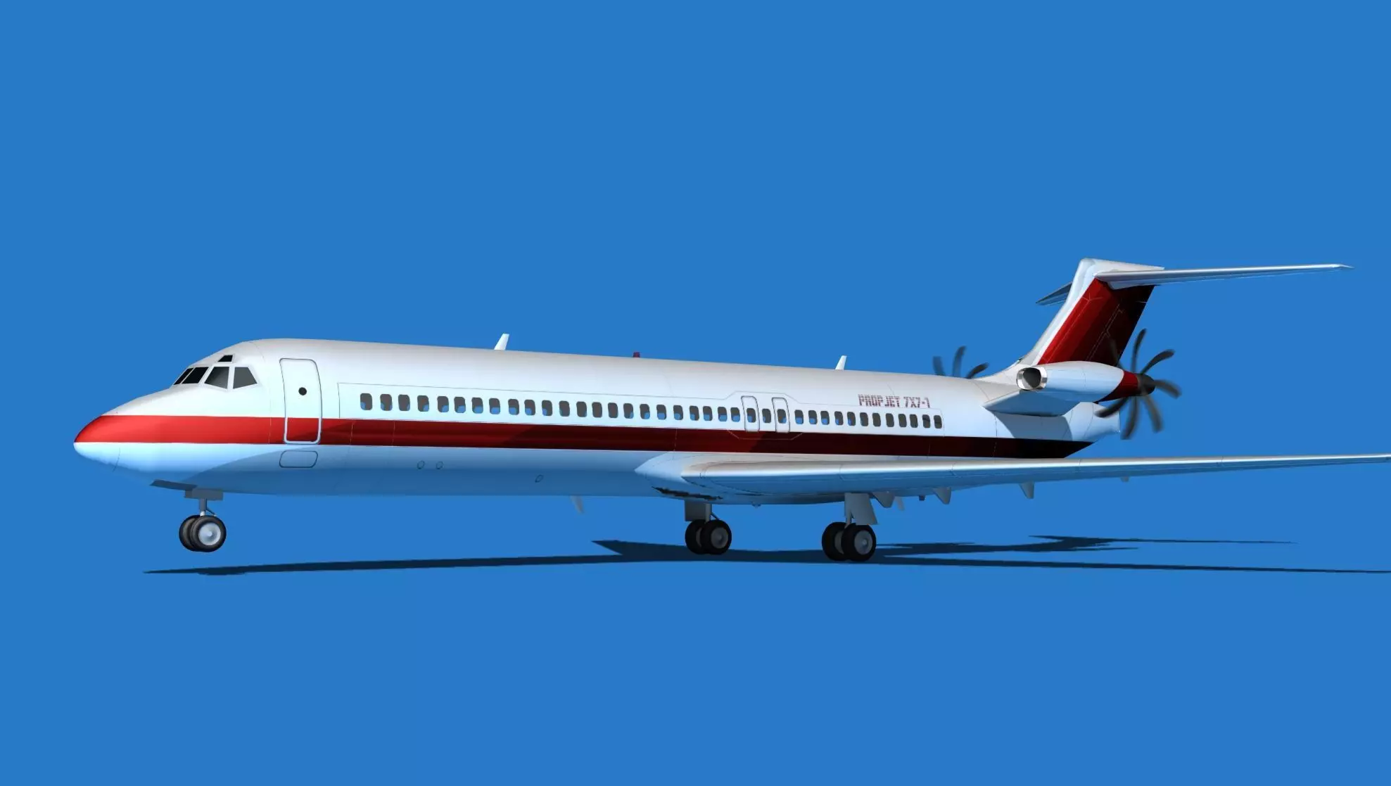 Boeing 7X7-1 Jet Fan V105 3D model
