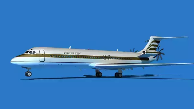 Boeing 7X7-1 Jet Fan V106 3D model