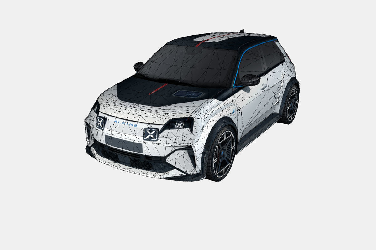 Alpine A290 2025 Low-poly 3D model_16