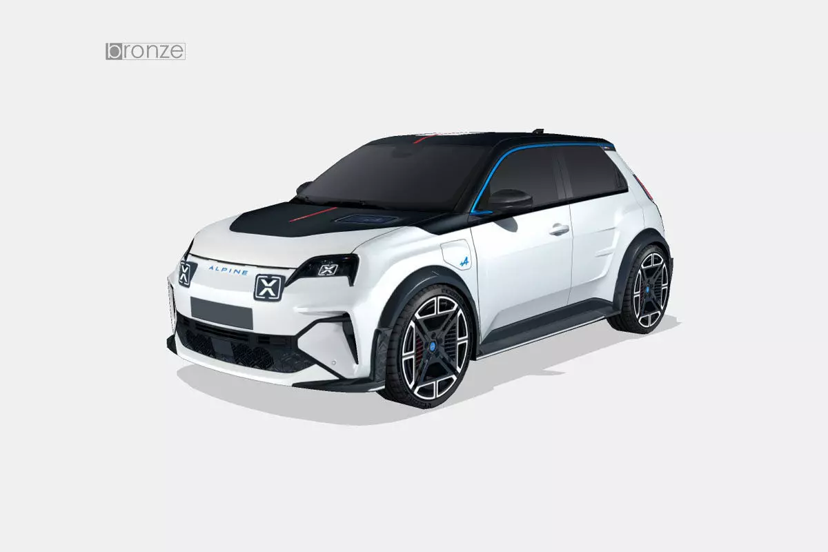 Alpine A290 2025 Low-poly 3D model_0