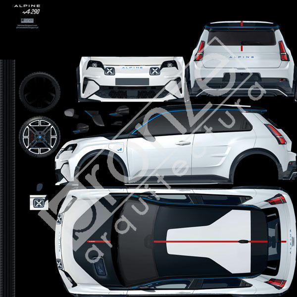 Alpine A290 2025 Low-poly 3D model_22