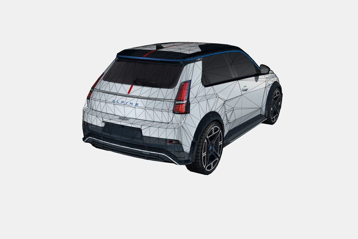 Alpine A290 2025 Low-poly 3D model_17