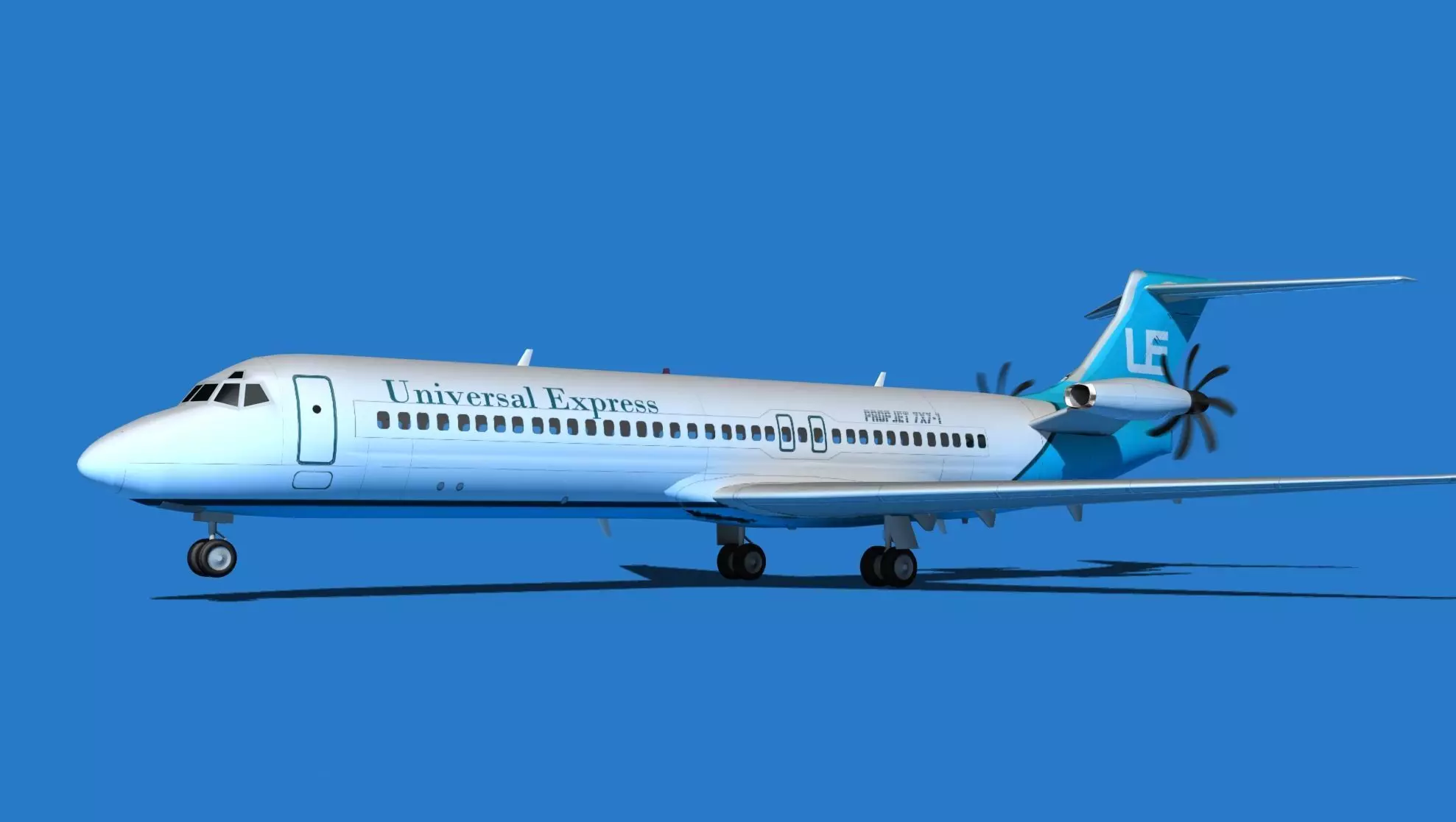 Boeing 7X7-1 Jet Fan V107 3D model_0