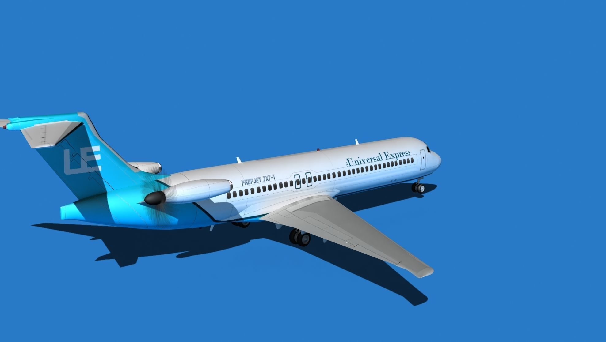 Boeing 7X7-1 Jet Fan V107 3D model_5