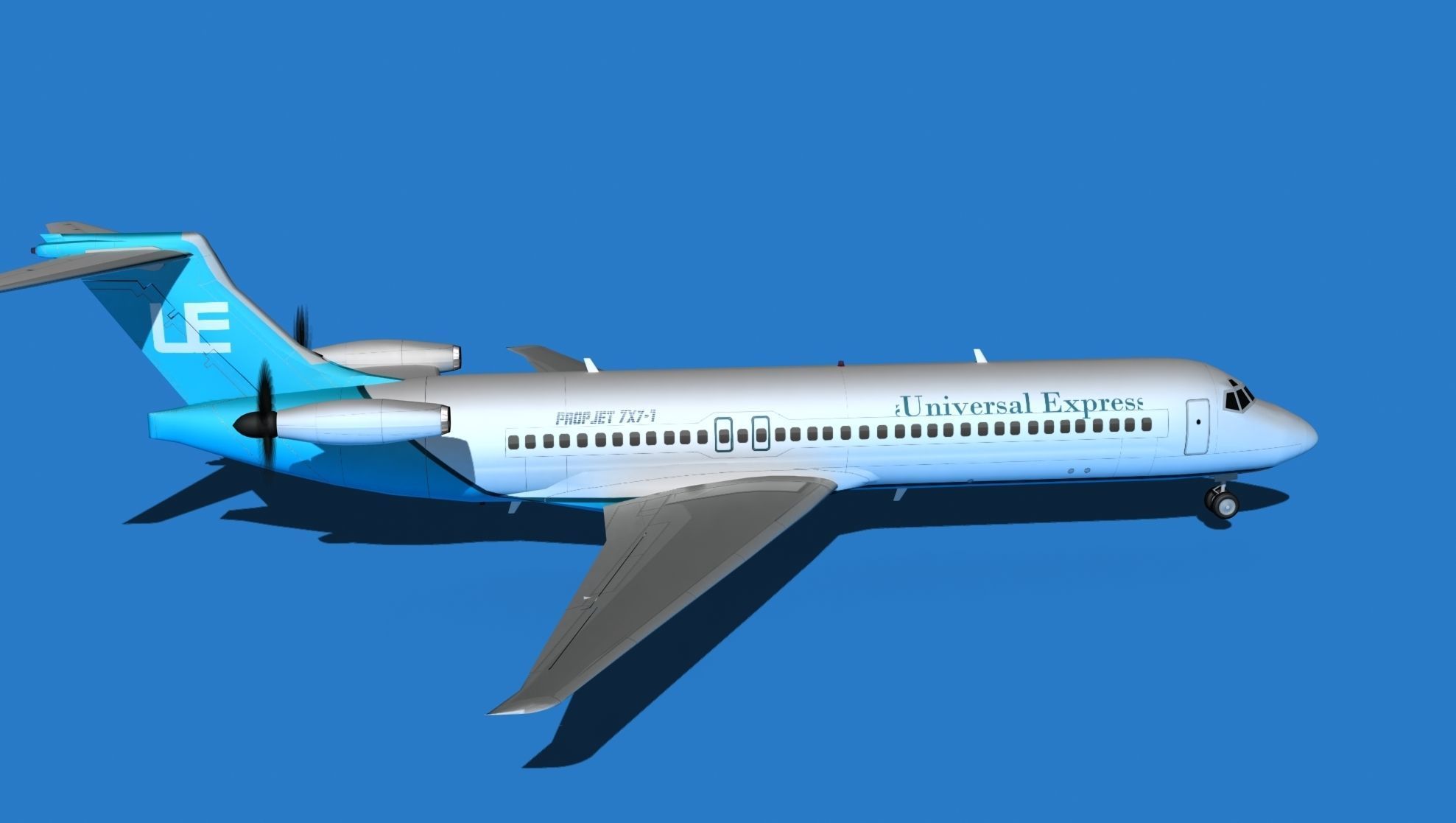 Boeing 7X7-1 Jet Fan V107 3D model_6